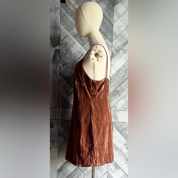 ELODIE NWOT CLAY VELVET MINI DRESS - Picture 6 of 9